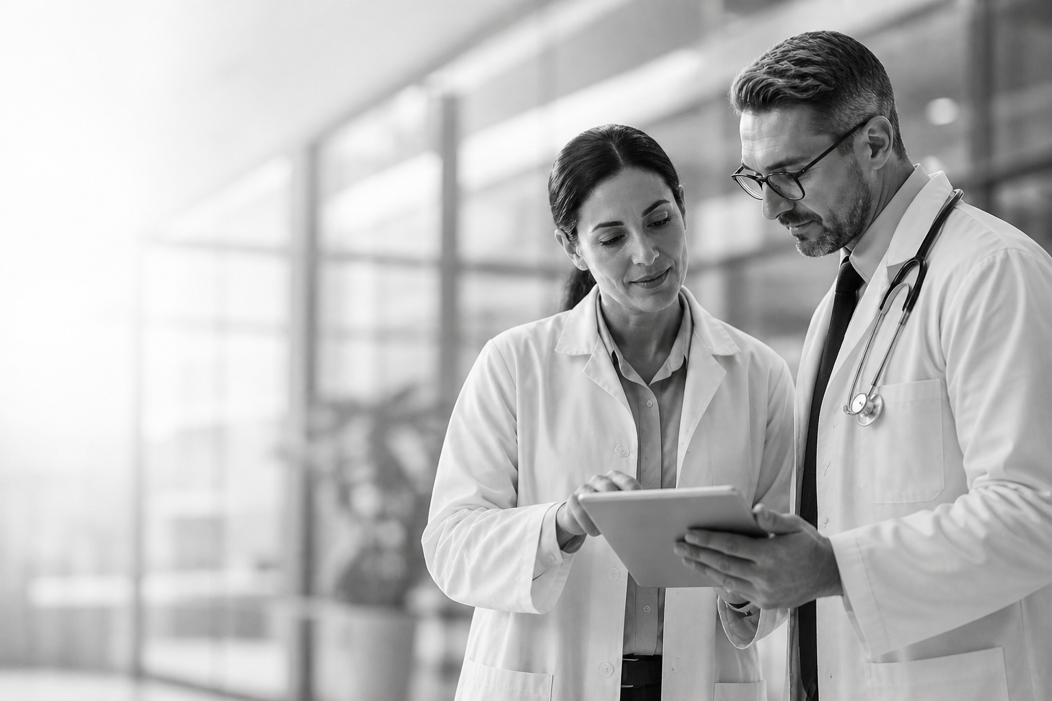 Healthcare professionals collaborating on patient care